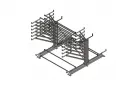 Cantilever rack doublesided up to 10,5t shelf depth 800