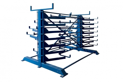 Cantilever rack doublesided up to 28t shelf depth 500