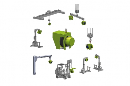 Rotating system with two units for heavy duty work D-GPMP